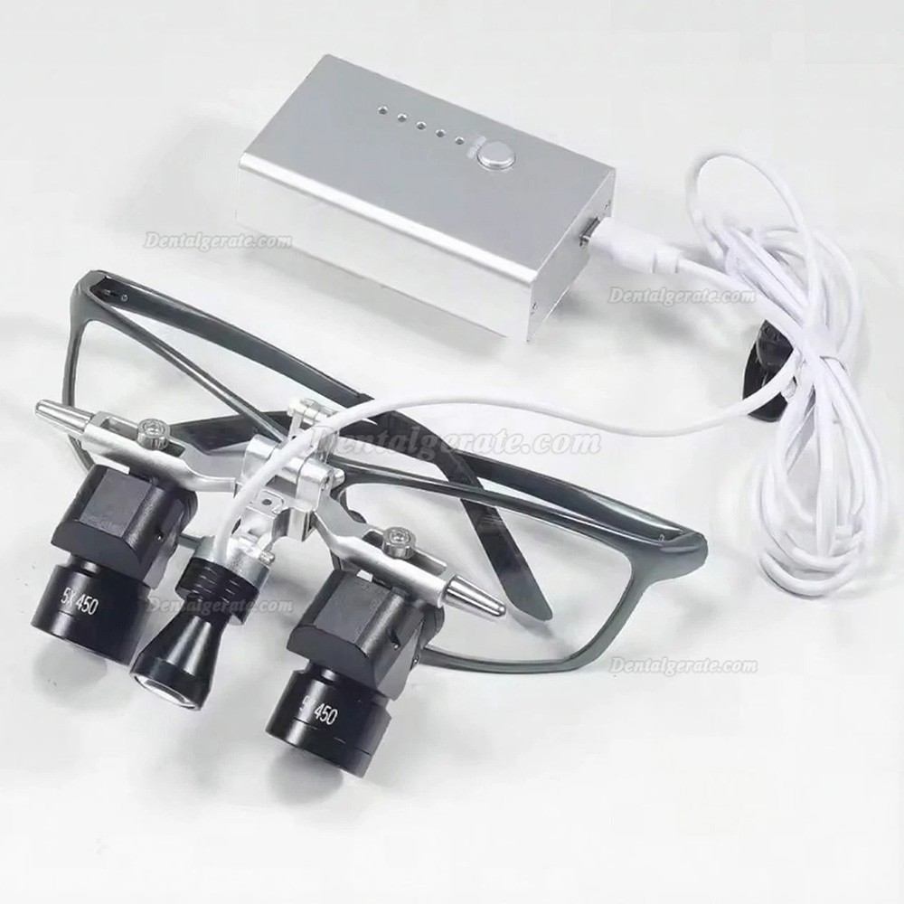 5.0X 48 &deg; Dental Ergonomic Lupenbrille mit 5W LED-Lupenbrille-Licht